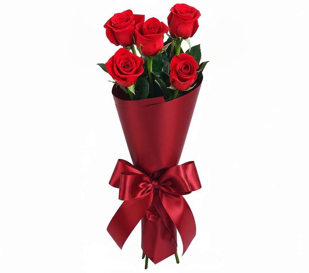 Букет 5 Красных роз Эдлесс Лав в Никольском 1-ом