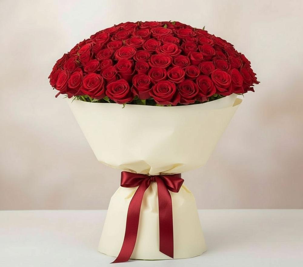 Букет 101 Красная роза Милано в Никольском 1-ом