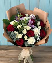 Букет цветов из:  Розы и Альстромерии в Никольском 1-ом