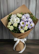 Букет цветов из:  Хризантемы и Розы в Никольском 1-ом