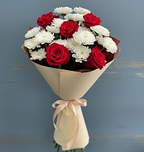 Букет цветов из:  Розы и Хризантемы в Никольском 1-ом