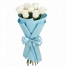 Букет 7 белых роз Проуд в Никольском 1-ом