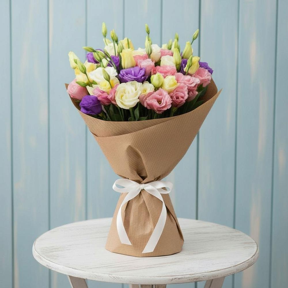 Букет цветов из: Лизиантусы в Никольском 1-ом