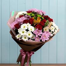 Букет цветов из:  Розы, Хризантемы и Альстромерии в Никольском 1-ом