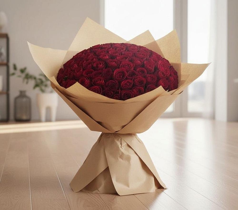 Букет 101 Красная роза в Никольском 1-ом