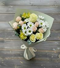Букет цветов из:  Альстромерии, Розы и Хризантемы в Никольском 1-ом