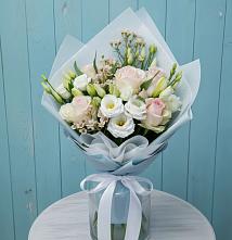 Букет цветов из:  Розы и Лизиантусы #REPLACE_PRED# Никольском 1-ом