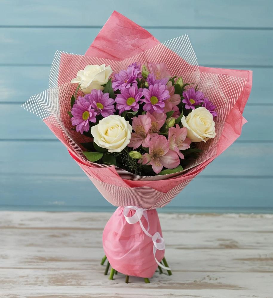 Букет цветов из: Герберы в Никольском 1-ом