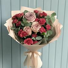 Букет цветов из:  Гвоздики и Розы в Никольском 1-ом