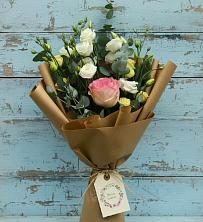 Букет цветов из:  Розы и Лизиантусы в Никольском 1-ом