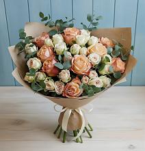 Букет цветов из:  Альстромерии и Розы в Никольском 1-ом