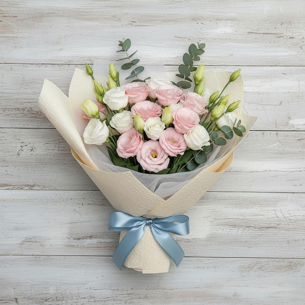 Букет цветов из: Лизиантусы в Никольском 1-ом